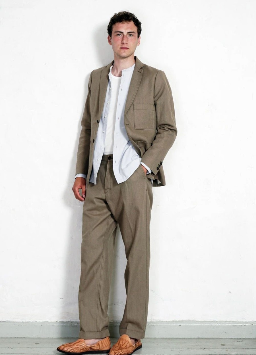 Tops * | Hansen Garments Chris | Classic Two Button Blazer | Bay Leaf