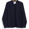 Tops * | Hansen Garments Magne | Casual Pull-On Shirt | Blue