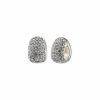 Watches & Jewelry * | The Jewelry Group Crystal Halo Clip Earrings Silver-Tone