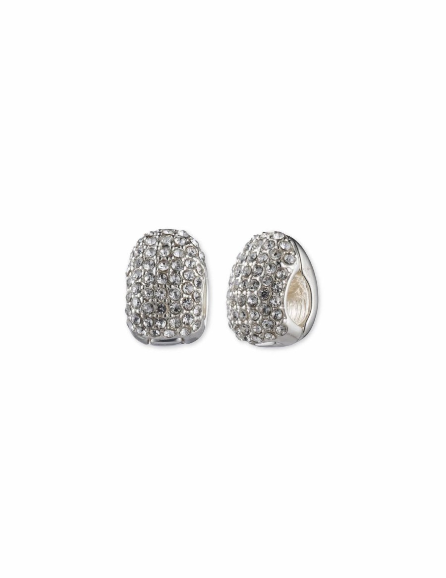 Watches & Jewelry * | The Jewelry Group Crystal Halo Clip Earrings Silver-Tone