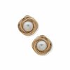 Watches & Jewelry * | The Jewelry Group Knot Button Clip On Earrings Gold Tone