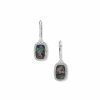 Watches & Jewelry * | The Jewelry Group Stone Drop Earring With Pave Silver Tone