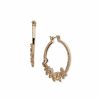 Watches & Jewelry * | The Jewelry Group Butterfly Click It Hoop Earrings Gold Tone