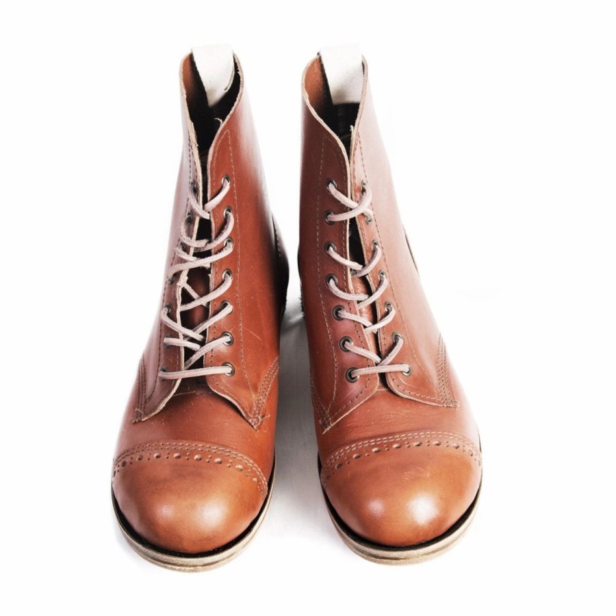 Footwear * | William Lennon Derby Boot | Traditional Work Boot | Cognac