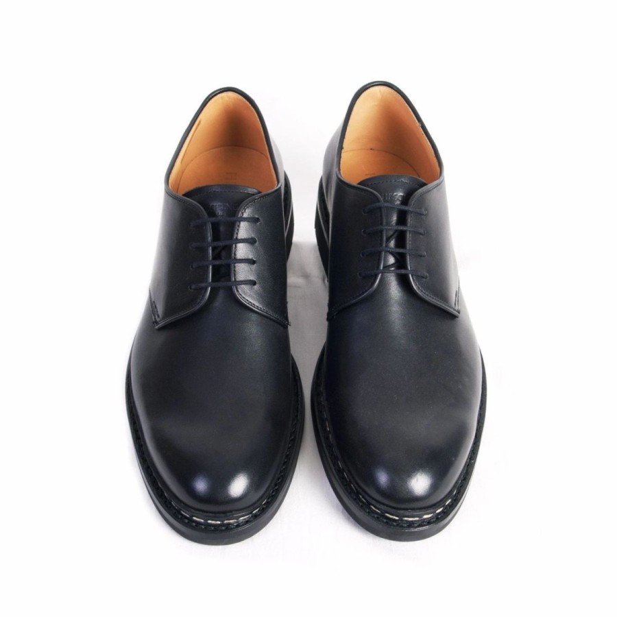 Footwear * | Heschung Crocus | Leather Derby Shoe | Black