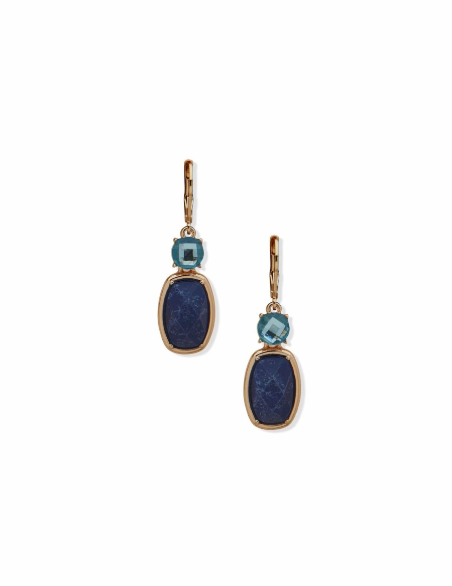 Watches & Jewelry * | The Jewelry Group Doublet Levback Drop Earrings Gold Tone