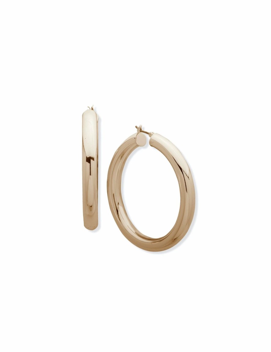 Watches & Jewelry * | The Jewelry Group Tubular Hoop Earrings Gold-Tone