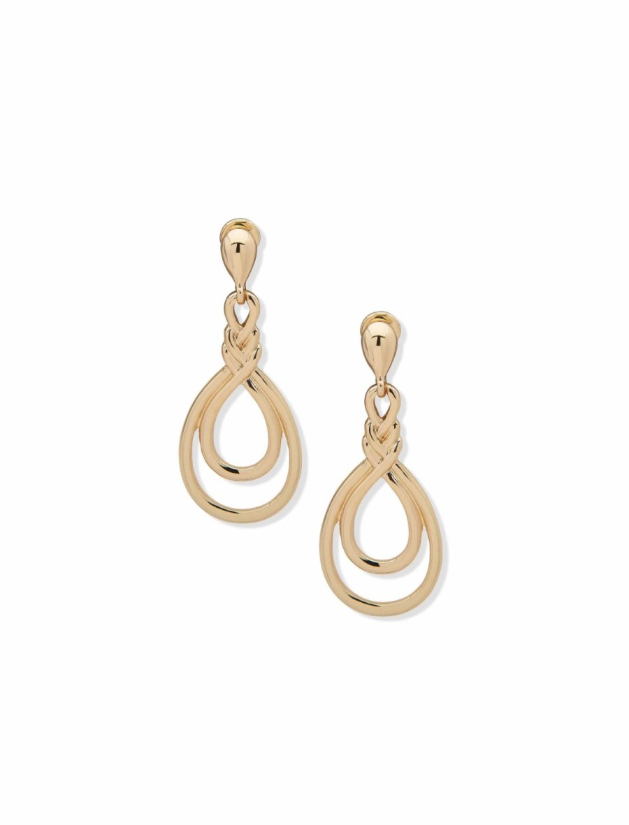 Watches & Jewelry * | The Jewelry Group Tear Drop Clip Earrings Gold-Tone