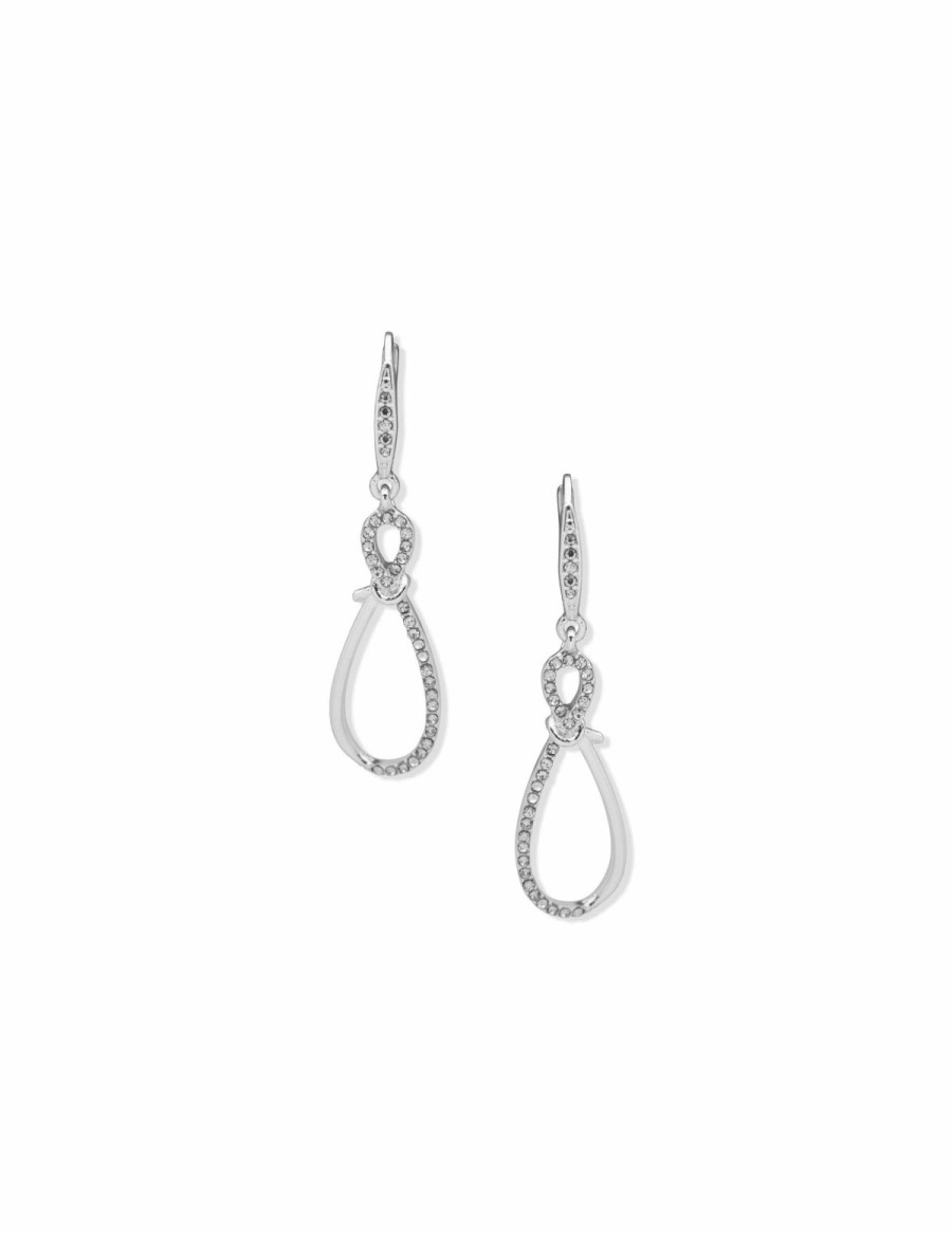 Watches & Jewelry * | The Jewelry Group Drop Knot Pierced Earrings Silver Tone