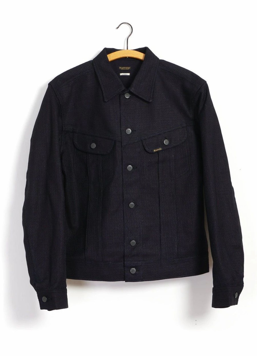 Tops * | Kapital Century Denim | Long Westerner Jacket | Indigo