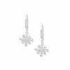 Watches & Jewelry * | The Jewelry Group Baguette Cluster Drop Pierced Earrings Silver Tone