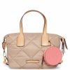 Handbags * | Madden Handbags Convertible Quilted Mini Satchel Stone / Warm Sand / Posie Pink / Sand-White Webbing