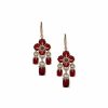 Watches & Jewelry * | The Jewelry Group Poinseta Chandelier Pierced Earrings Gold Tone