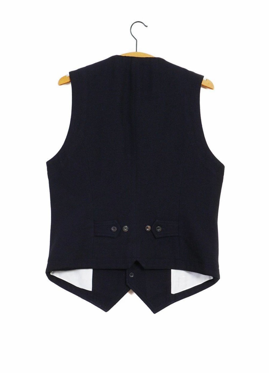 Tops * | Hansen Garments William | Lapel Waistcoat | Deep Indigo