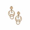 Watches & Jewelry * | The Jewelry Group Orbital Drop Clip Earrings With Pearl Gold Tone