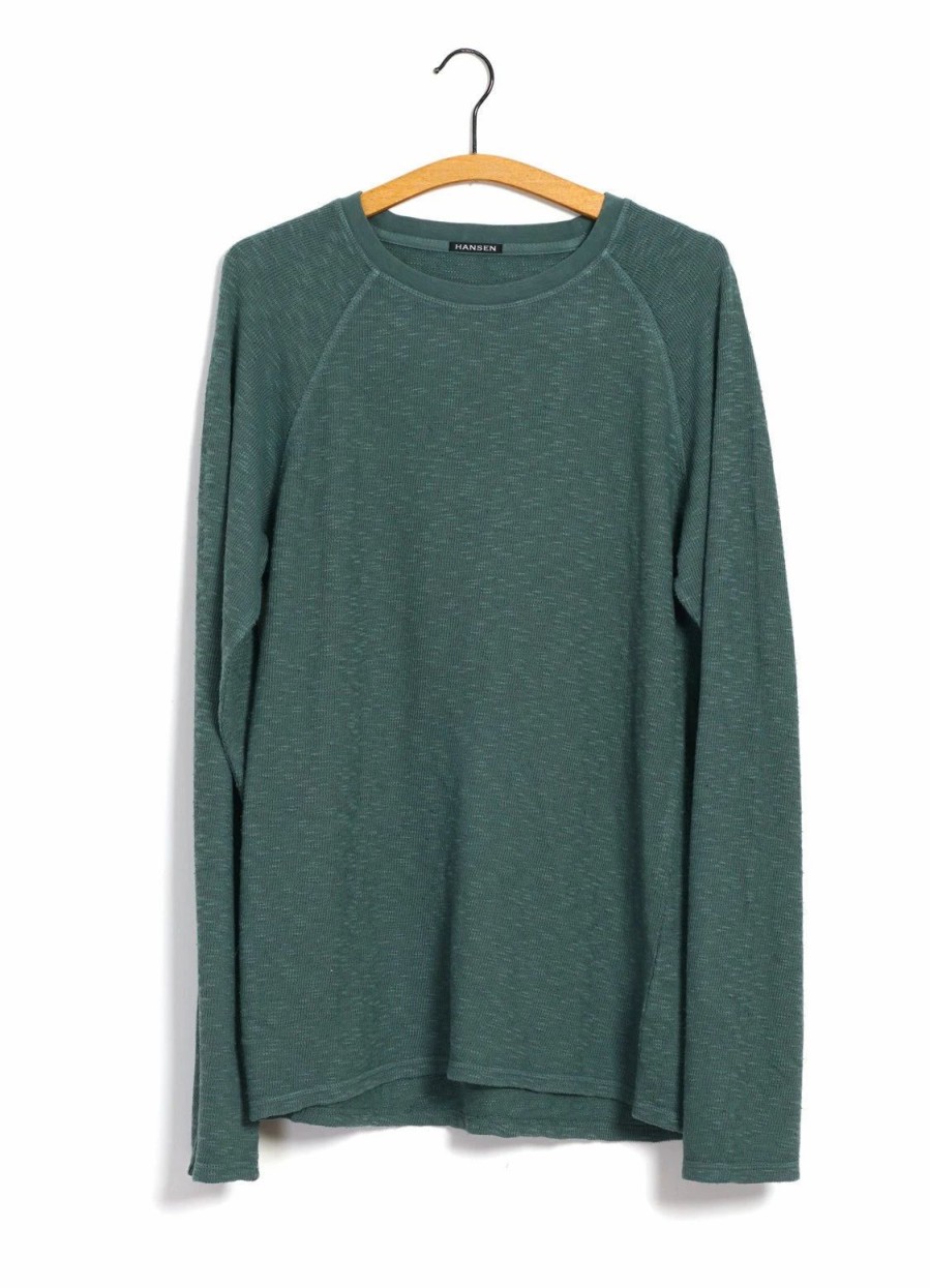 Tops * | Hansen Garments Felix | Raglan Long Sleeve T-Shirt | Eucalyptus