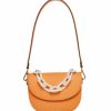 Handbags * | Madden Handbags Mini Convertible Shoulder Bag With Resin Chain Papaya / Papaya / Anne White