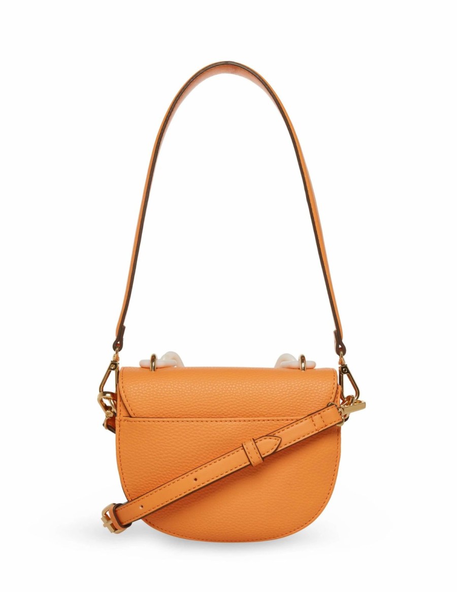 Handbags * | Madden Handbags Mini Convertible Shoulder Bag With Resin Chain Papaya / Papaya / Anne White