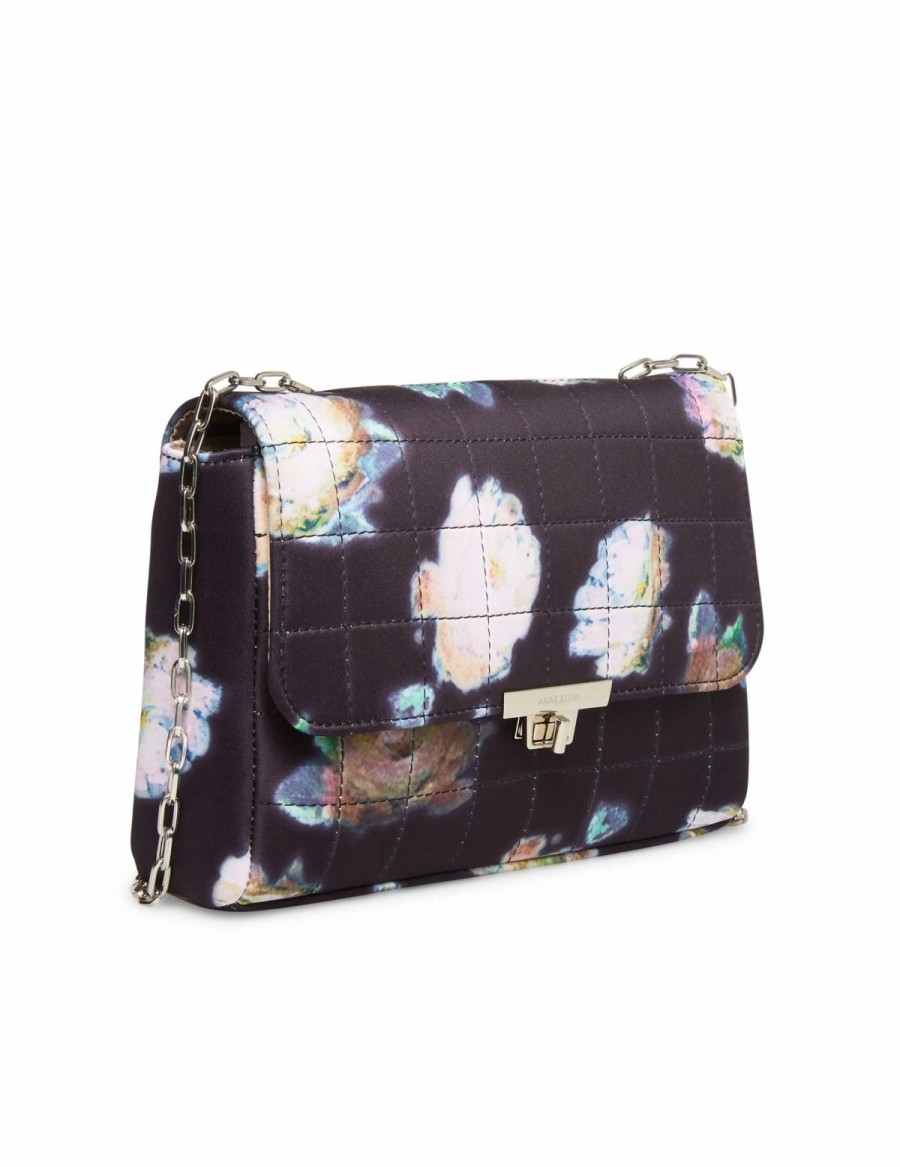 Handbags * | Madden Handbags Quilted Neoprene Flap Crossbody Floral