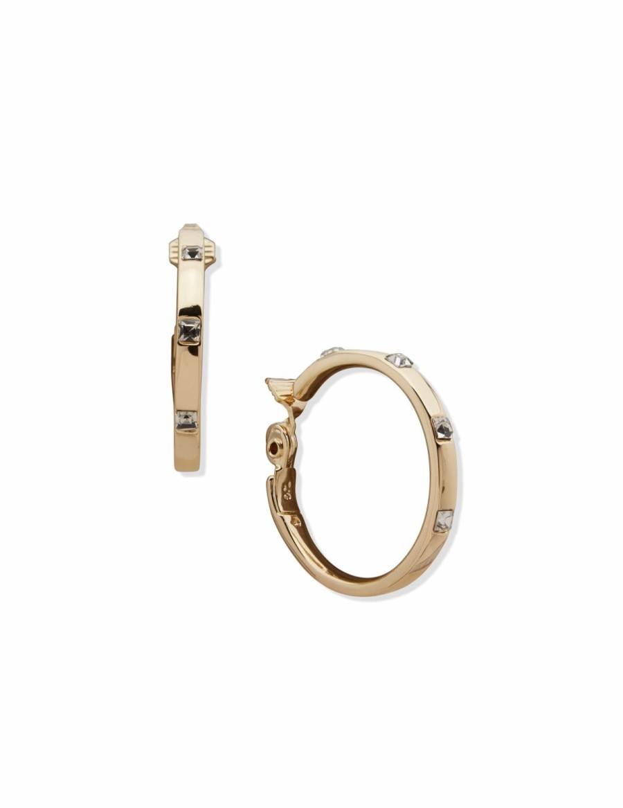 Watches & Jewelry * | The Jewelry Group Gold-Tone 38Mm Hoop Clip Earrings Gold Tone