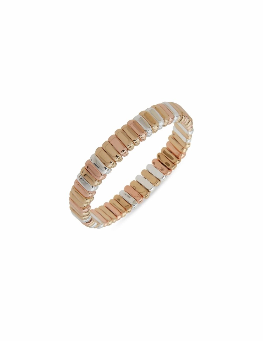 Watches & Jewelry * | The Jewelry Group Mixed Metal Stretch Bracelet Mixed Metal Tone