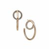 Watches & Jewelry * | The Jewelry Group Orbital C Hoop Earring Gold Tone