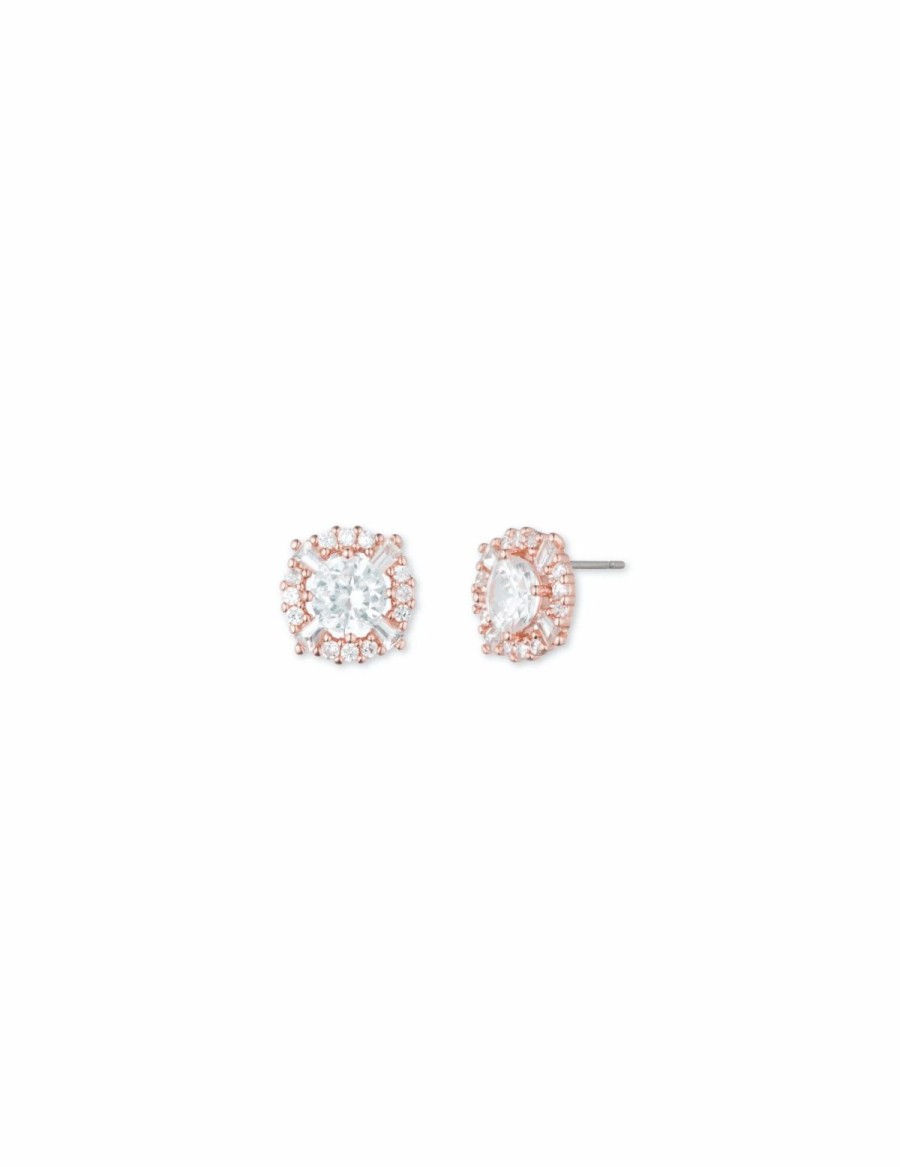 Watches & Jewelry * | The Jewelry Group Cubic Zirconia Pave Halo Earrings