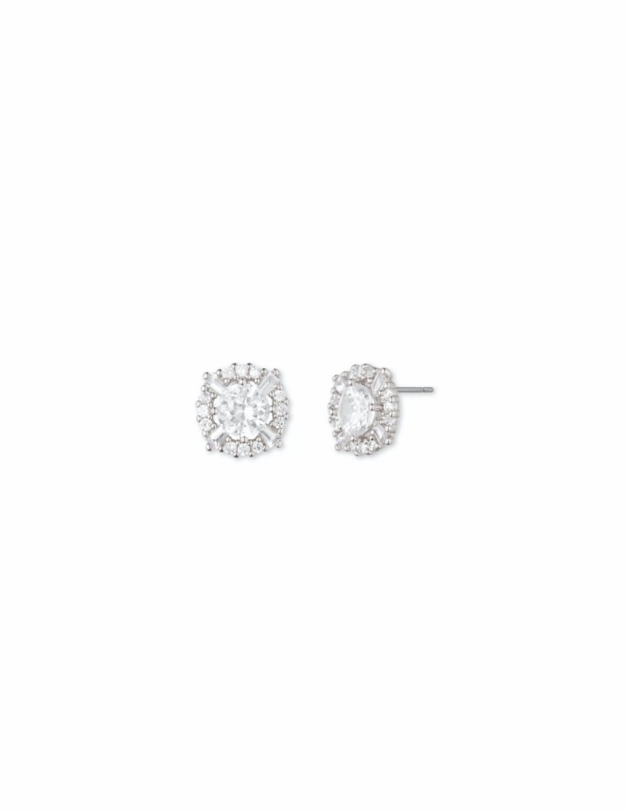 Watches & Jewelry * | The Jewelry Group Cubic Zirconia Pave Halo Earrings