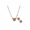 Watches & Jewelry * | The Jewelry Group Four Leaf Clover Necklace And Earring Set In Pouch Gold Tone