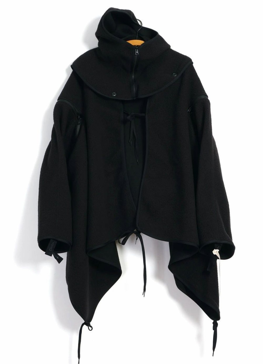 Tops * | Mountain Research Folks Poncho | Black