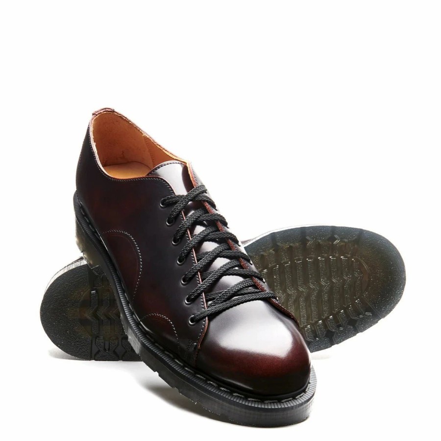 Footwear * | Solovair Monkey Shoe | 7 Eye | Burgundy Rub-Off