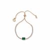 Watches & Jewelry * | The Jewelry Group Emerald Slider Bracelet Gold Tone