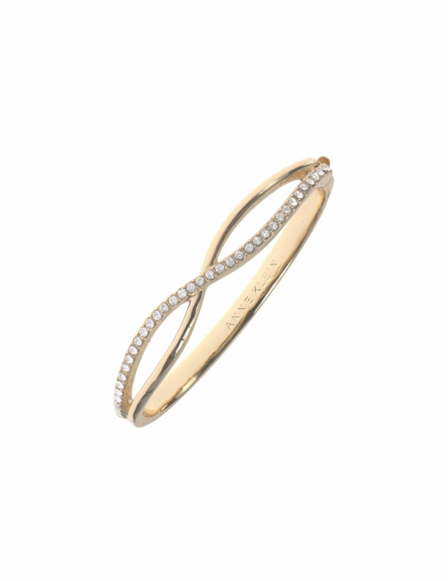 Watches & Jewelry * | The Jewelry Group Crisscross Bangle Bracelet Gold-Tone