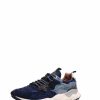 Footwear * | Flower Mountain Yamano 3 | Suede & Canvas Sneaker | Jp Print Navy/Black