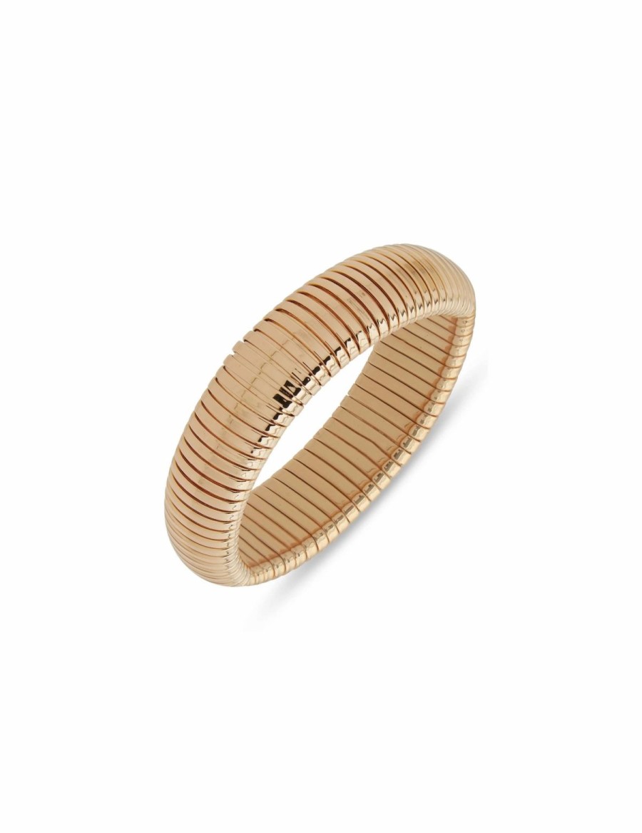 Watches & Jewelry * | The Jewelry Group Omega Stretch Bracelet Gold Tone