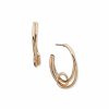 Watches & Jewelry * | The Jewelry Group C Hoop Pierced Earrings Gold Tone