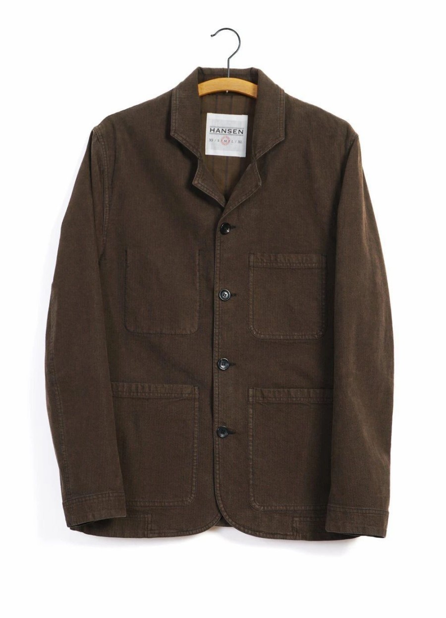 Tops * | Hansen Garments Nicolai | Informal 4-Button Blazer | Nut