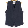 Tops * | Hansen Garments Daniel | Classic Waistcoat | Brushed Blue