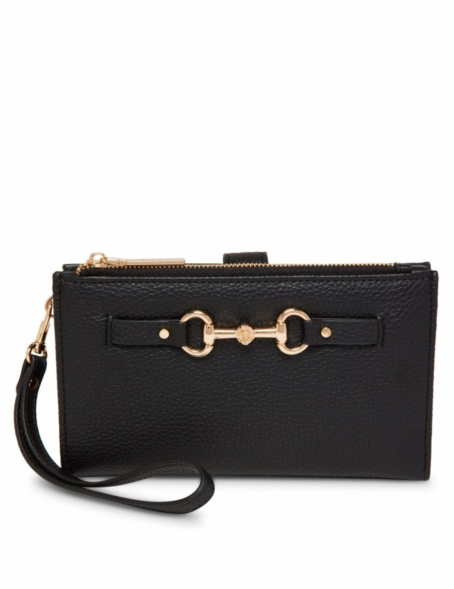 Handbags * | Madden Handbags Wallet With Wrist Strap Black