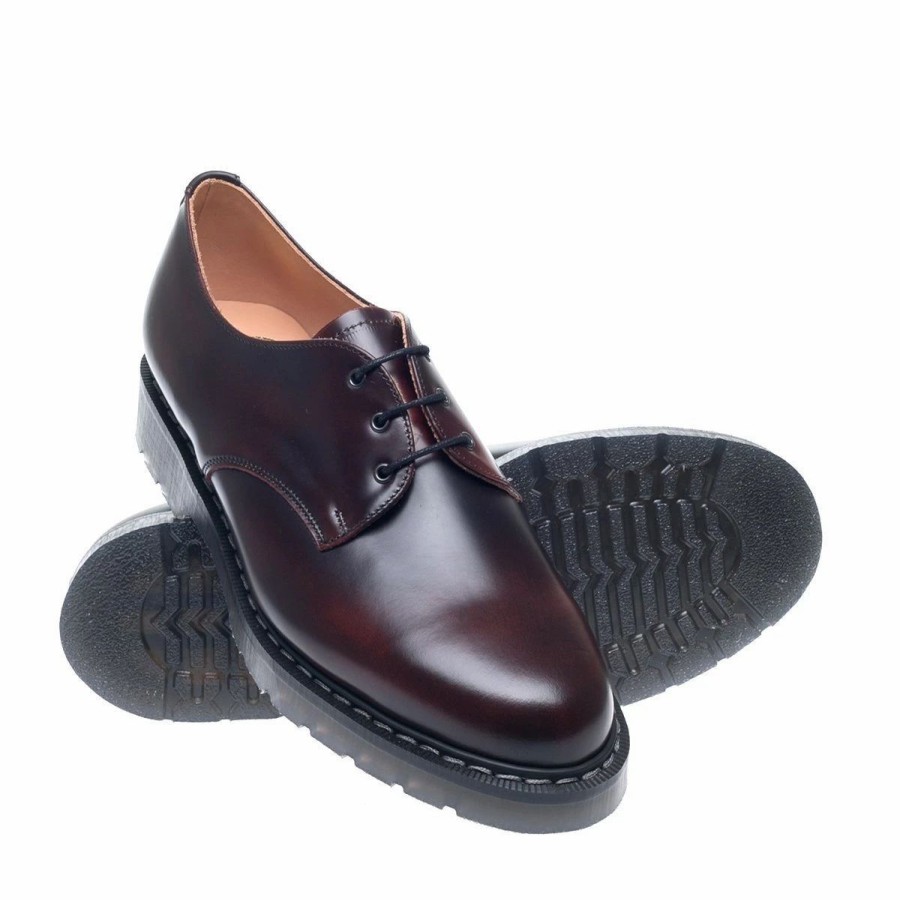 Footwear * | Solovair Gibson | 3 Eye | Rub Off Burgundy