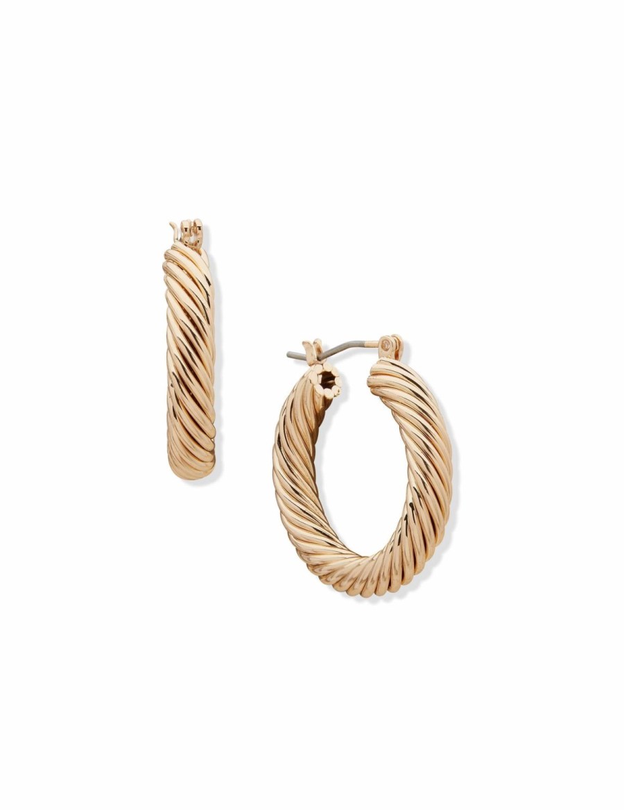 Watches & Jewelry * | The Jewelry Group Spiral Hoop Earrings Gold Tone