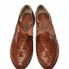 Footwear * | Chamula Cancun Leather Huarache | Slip On Vegetable Tanned Sandals | Brown 2