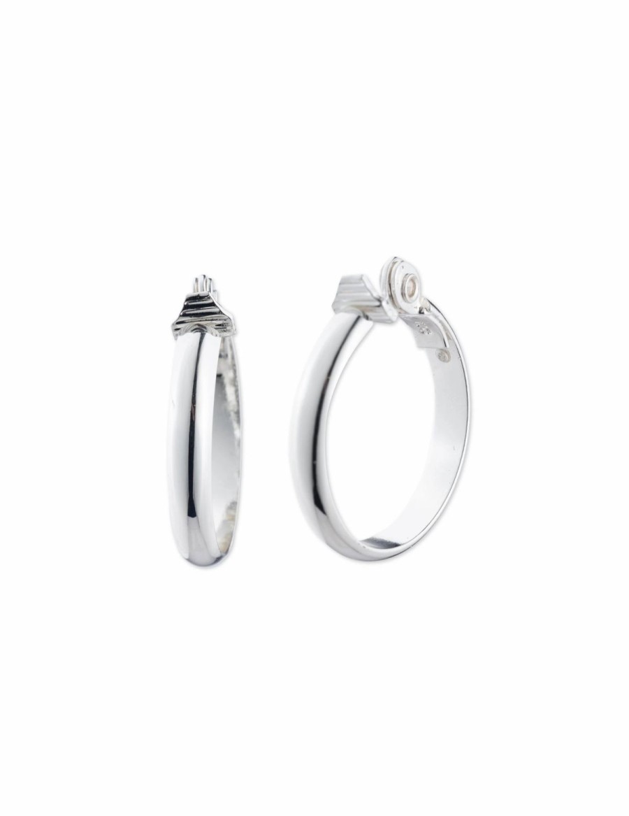 Watches & Jewelry * | The Jewelry Group Hoop Clip Earrings Silver-Tone