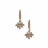 Watches & Jewelry * | The Jewelry Group Starburst Drop Clip Earrings Gold-Tone