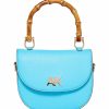 Handbags * | Madden Handbags Mini Bamboo Top Handle Crossbody Turquoise Sea