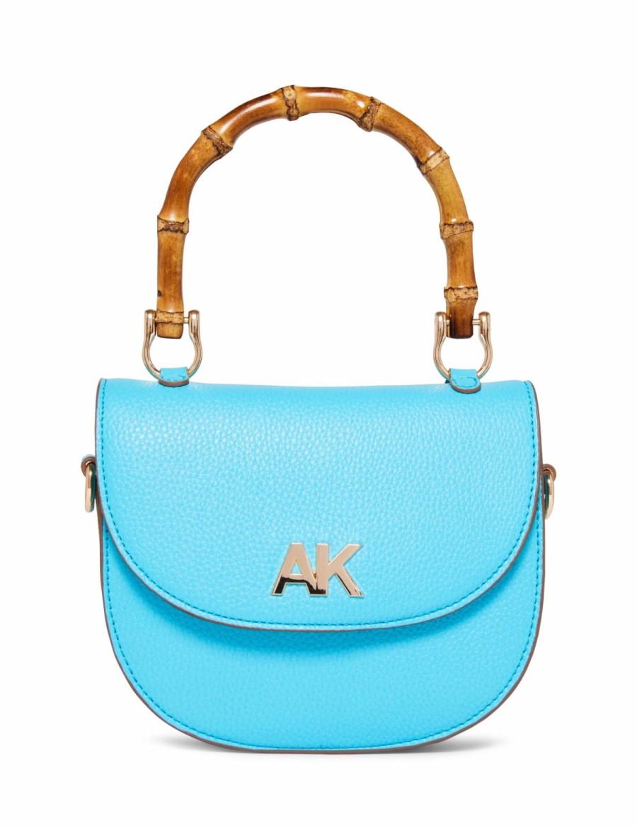 Handbags * | Madden Handbags Mini Bamboo Top Handle Crossbody Turquoise Sea