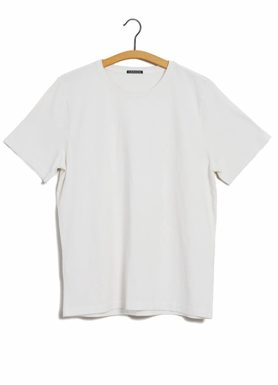 Tops * | Hansen Garments Julian | Crew Neck T-Shirt | White