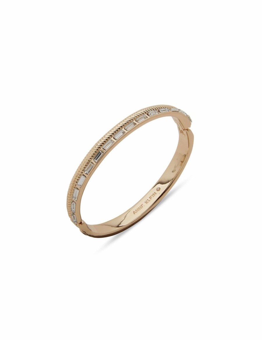 Watches & Jewelry * | The Jewelry Group Omega Chain Baguette Bangle Gold Tone