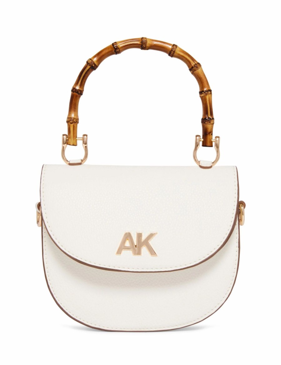 Handbags * | Madden Handbags Mini Bamboo Top Handle Crossbody Anne White