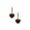 Watches & Jewelry * | The Jewelry Group Heart Drop Jet Pierced Earrings Gold Tone